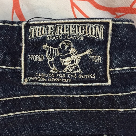 True Religion Boot Cut Dark Wash Jeans Sz 26 - Picture 5 of 8